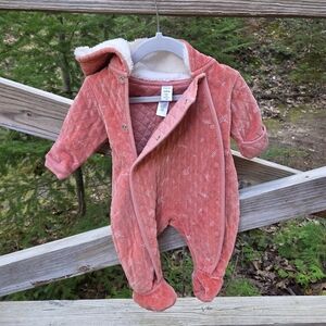 Cozy Pink Quilted Kids One Piece